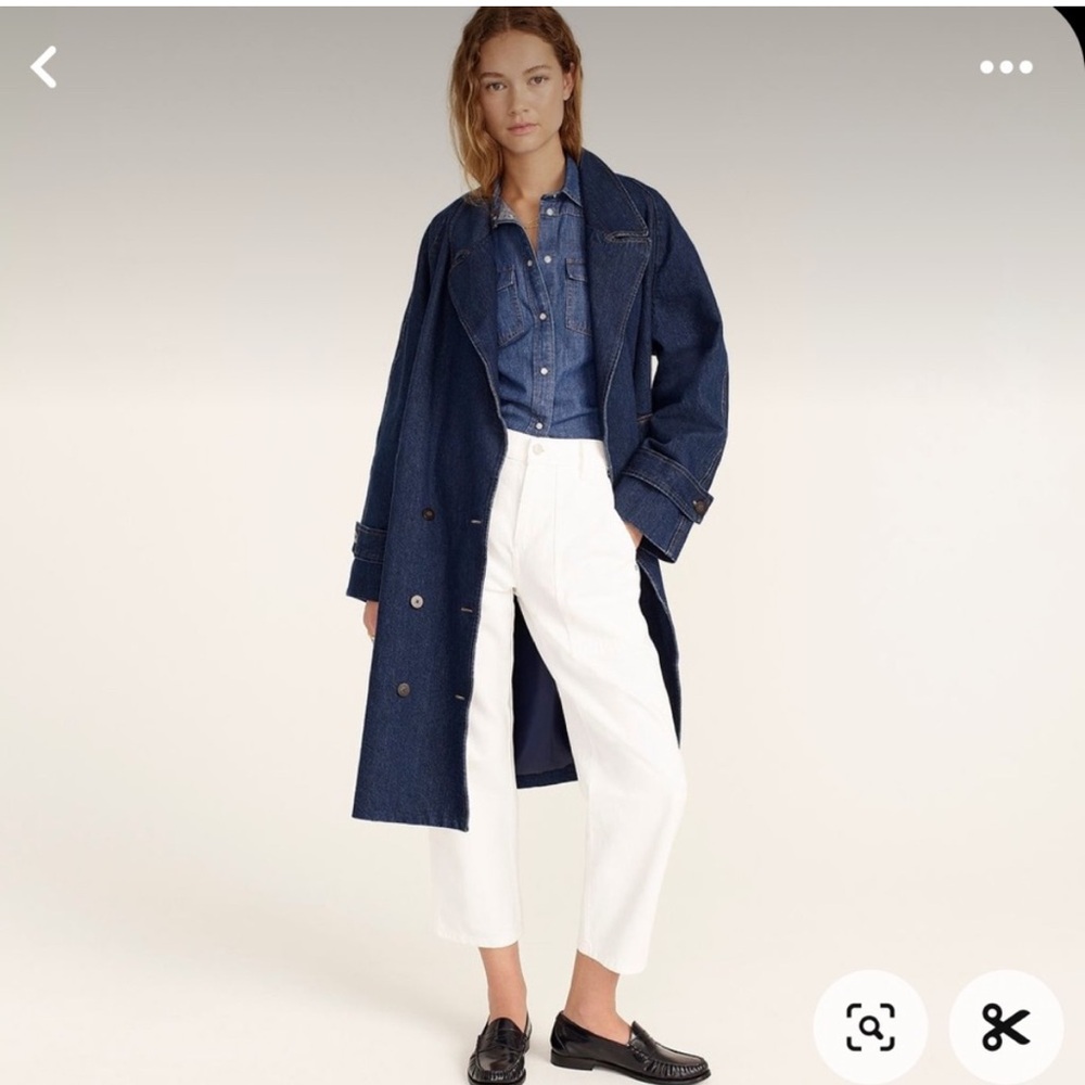 J. Crew Oversized Denim Trench Coat